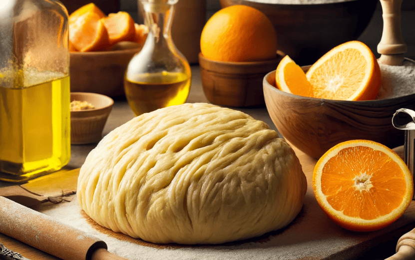 בצק פריך עם שמן ומיץ תפוזים