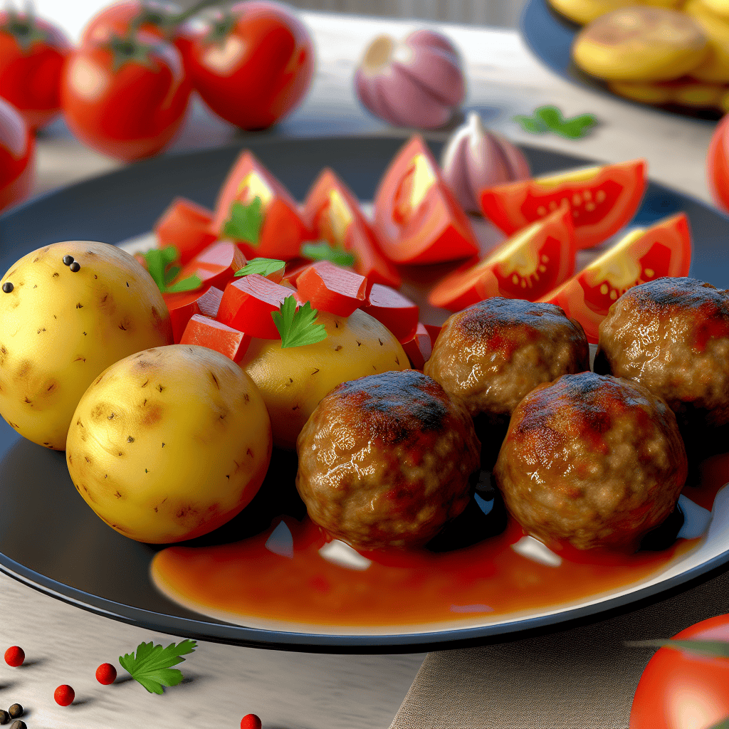 המתכון המנצח לקציצות בשר עם תפוחי אדמה ועגבניות